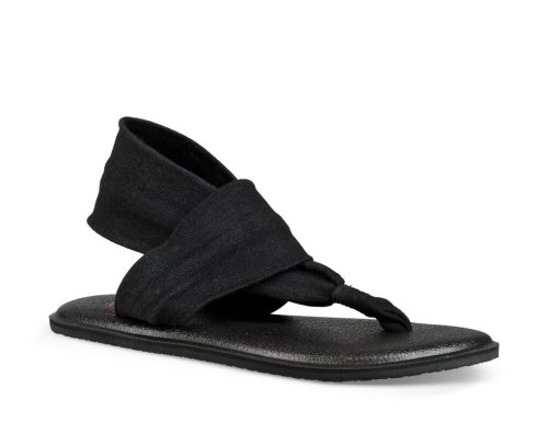Sanuk Kids Yoga Sling Burst Black Sandals | WUEIMN720